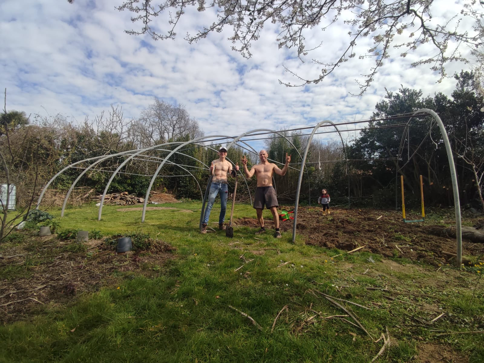 Construction de la serre en Vend&eacute;e